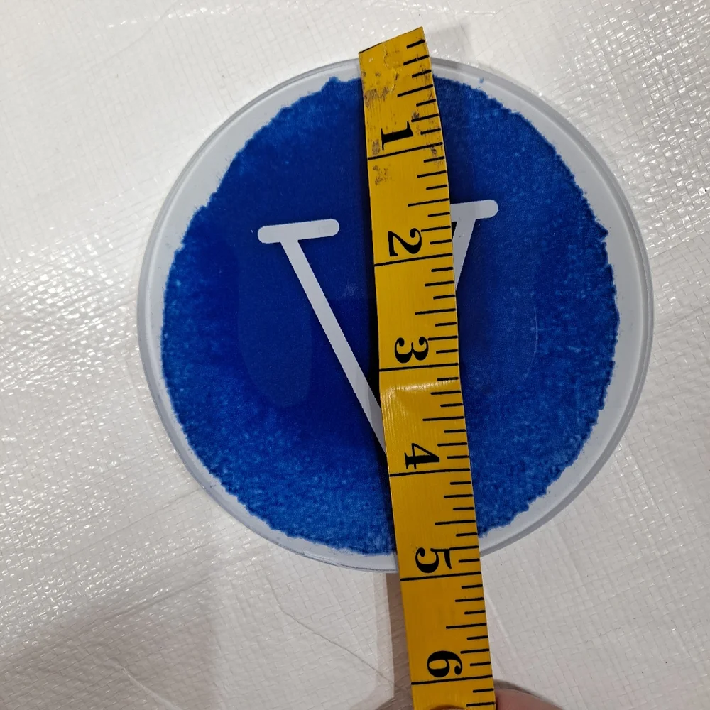 West Elm Blue Monogram V Ceramic Trinket Dish
